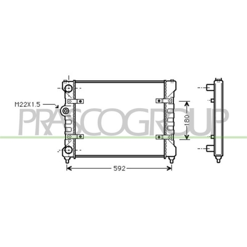 K&uuml;hler Motork&uuml;hlung Prasco ST001R007 Prascoselection f&uuml;r Seat
