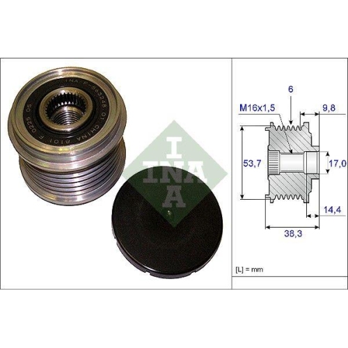 Generatorfreilauf Schaeffler Ina 535 0203 10 f&uuml;r Bmw Opel Saab Vauxhall Mini
