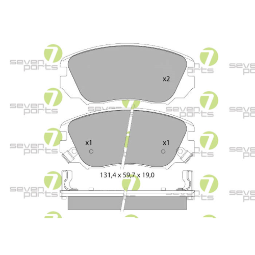 Bremsbelagsatz Scheibenbremse 7 Seven Parts SVP25790 f&uuml;r Chevrolet Citro&euml;n Opel