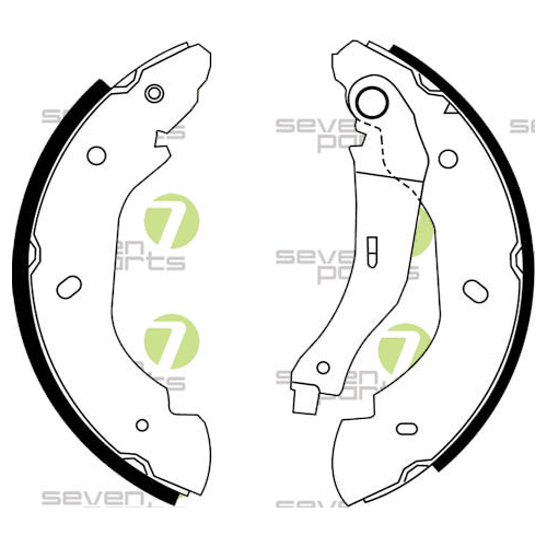 Bremsbackensatz 7 Seven Parts SVG10740 für Hinterachse