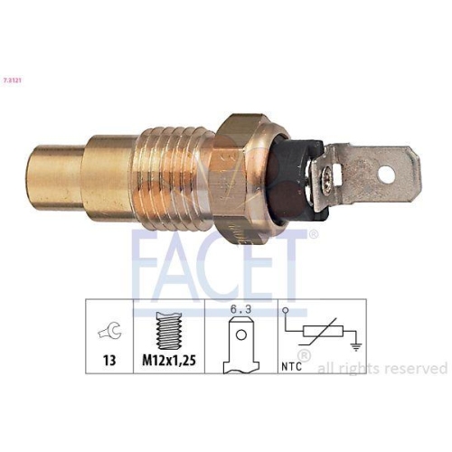 Sensor K&uuml;hlmitteltemperatur Facet 7.3121 Made In Italy - Oe Equivalent f&uuml;r