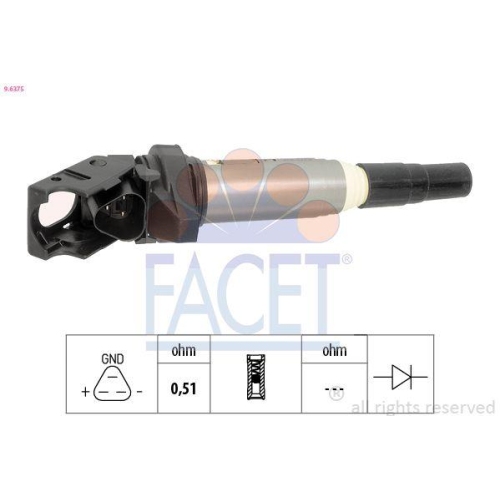 Z&uuml;ndspule Facet 9.6375 Oe Equivalent f&uuml;r Bmw Citro&euml;n Opel Peugeot Vauxhall Mini