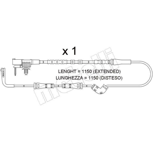 Warnkontakt Bremsbelagverschlei&szlig; Metelli SU.387 f&uuml;r Land Rover Hinterachse
