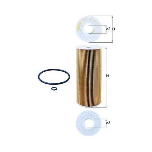 Ölfilter Mahle OX 143D für Audi Ford Seat Skoda VW Still Linde Cupra