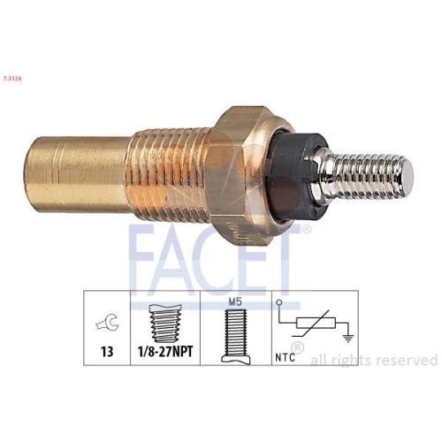 Sensor K&uuml;hlmitteltemperatur Facet 7.3124 Made In Italy - Oe Equivalent f&uuml;r Ford
