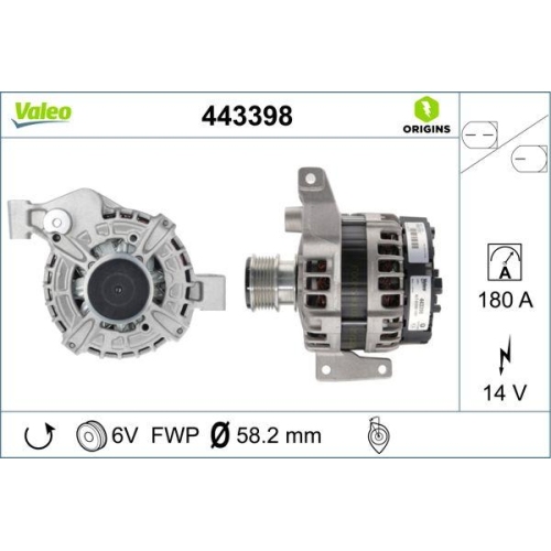 Generator Valeo 443398 Valeo Origins New Oe Technologie f&uuml;r Ford Land Rover