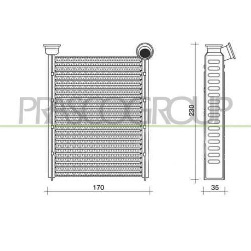 Wärmetauscher Innenraumheizung Prasco RN160H001 Aq für Renault