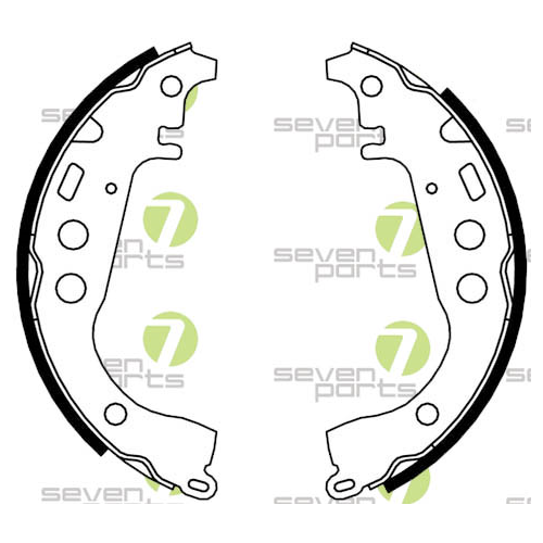 Bremsbackensatz 7 Seven Parts SVG10744 f&uuml;r Hinterachse