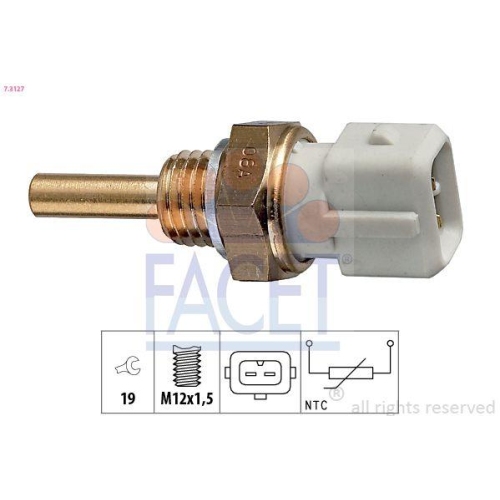 Sensor K&uuml;hlmitteltemperatur Facet 7.3127 Made In Italy - Oe Equivalent f&uuml;r Bmw