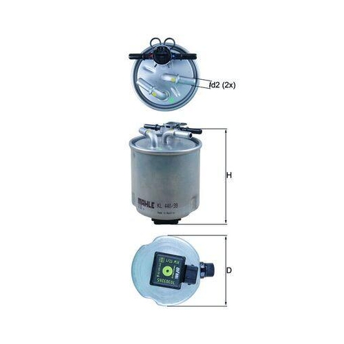 Kraftstofffilter Mahle KL 440/39 f&uuml;r Nissan Renault