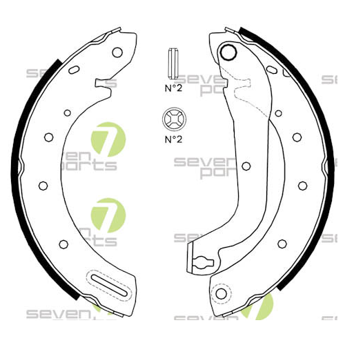 Bremsbackensatz 7 Seven Parts SVG10746 f&uuml;r Hinterachse