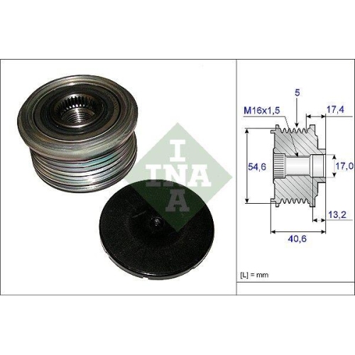 Generatorfreilauf Schaeffler Ina 535 0109 10 f&uuml;r Nissan Renault Dacia