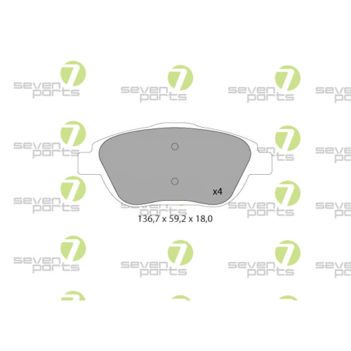 Bremsbelagsatz Scheibenbremse 7 Seven Parts SVP25860 f&uuml;r Citro&euml;n Opel Peugeot
