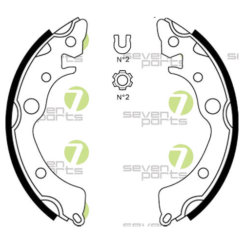 Bremsbackensatz 7 Seven Parts SVG10747 für Hinterachse