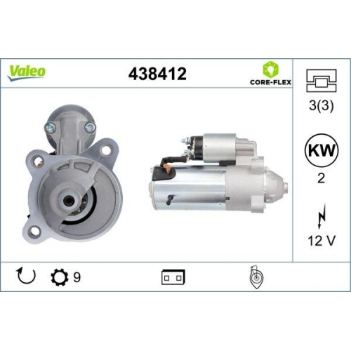 Starter Valeo 438412 Valeo Core-flex f&uuml;r Ford