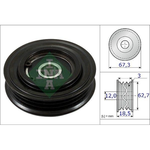 Spannrolle Keilrippenriemen Schaeffler Ina 531 0861 10 für Toyota Lexus