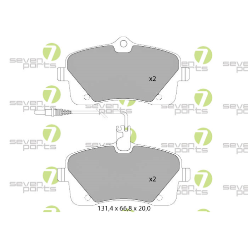 Bremsbelagsatz Scheibenbremse 7 Seven Parts SVP25870 f&uuml;r Citro&euml;n Opel Peugeot