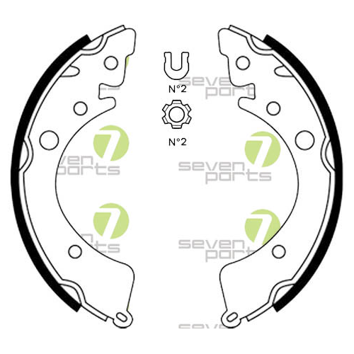 Bremsbackensatz 7 Seven Parts SVG10748 für Hinterachse