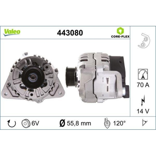 Generator Valeo 443080 Valeo Core-flex f&uuml;r Ford Mazda