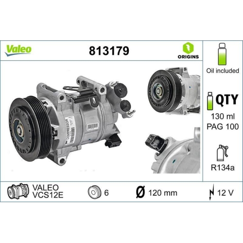Kompressor Klimaanlage Valeo 813179 Valeo Origins - New O.e. Technologie f&uuml;r