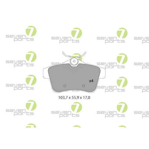 Bremsbelagsatz Scheibenbremse 7 Seven Parts SVP25890 f&uuml;r Citro&euml;n Opel Peugeot