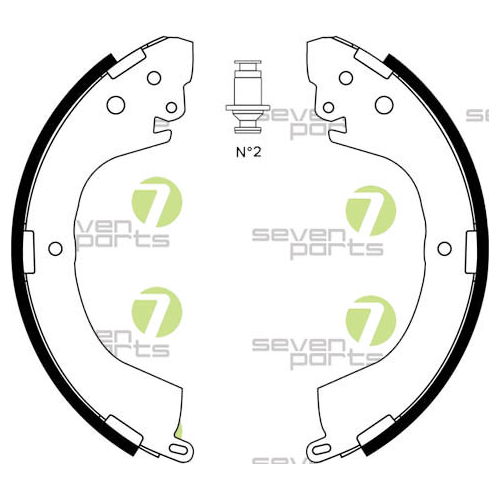 Bremsbackensatz 7 Seven Parts SVG10750 f&uuml;r Hinterachse