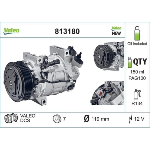 Kompressor Klimaanlage Valeo 813180 Valeo Origins - New O.e. Technologie für