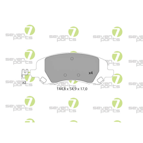 Bremsbelagsatz Scheibenbremse 7 Seven Parts SVP25910 f&uuml;r Chrysler Dodge Fiat