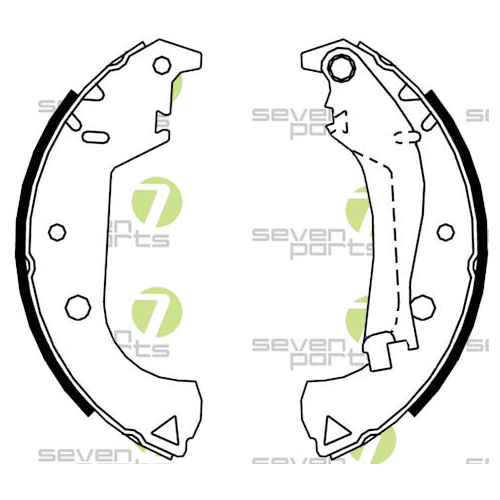 Bremsbackensatz 7 Seven Parts SVG10751 für Hinterachse