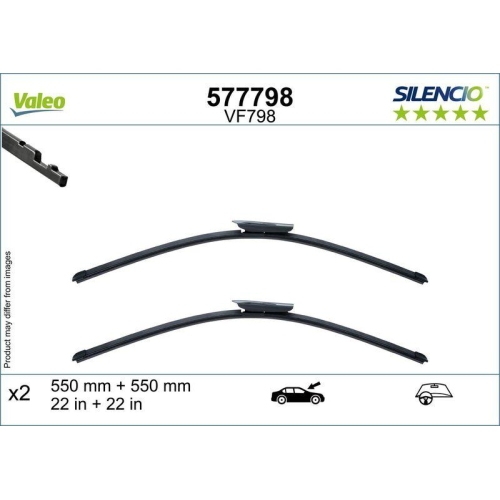 Wischblatt Valeo 577798 Silencio Flat Blade Set f&uuml;r Mercedes Benz Mercedes Benz