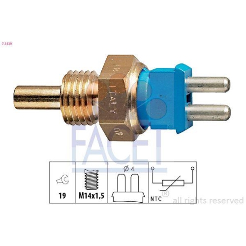 Sensor K&uuml;hlmitteltemperatur Facet 7.3139 Made In Italy - Oe Equivalent f&uuml;r