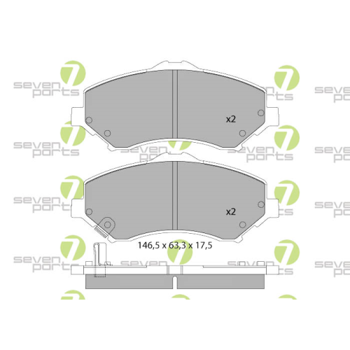 Bremsbelagsatz Scheibenbremse 7 Seven Parts SVP25920 f&uuml;r Chrysler Dodge Fiat
