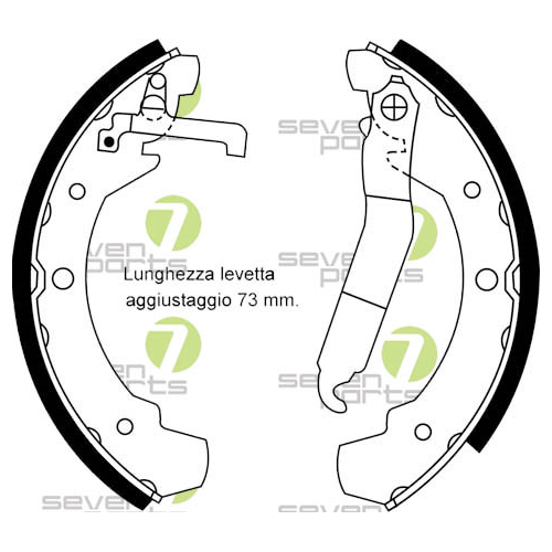 Bremsbackensatz 7 Seven Parts SVG10753 für Hinterachse