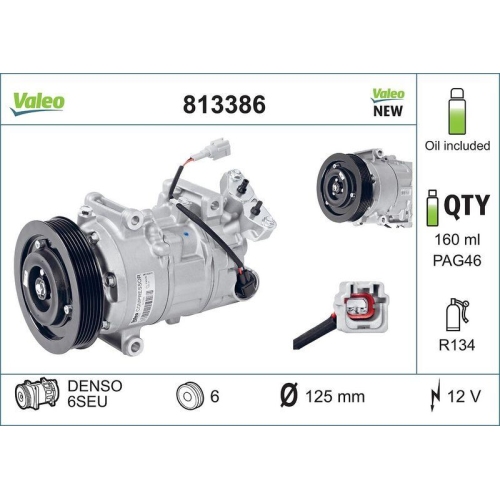 Kompressor Klimaanlage Valeo 813386 Valeo Core-flex f&uuml;r Renault