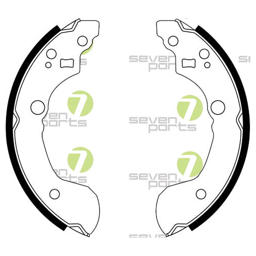 Bremsbackensatz 7 Seven Parts SVG10755 f&uuml;r Hinterachse