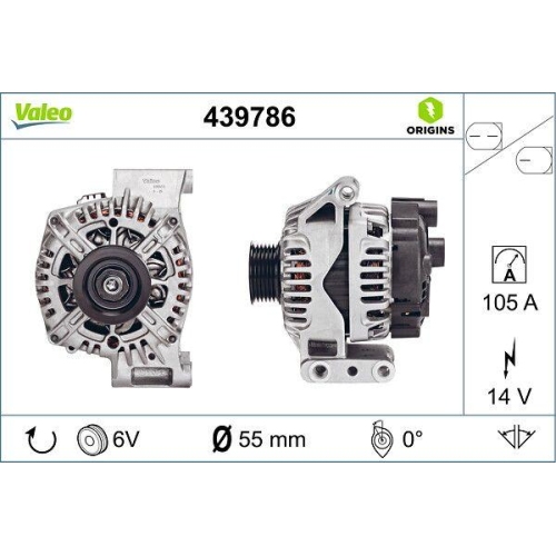 Generator Valeo 439786 Valeo Origins - New O.e. Technologie für Alfa Romeo Fiat