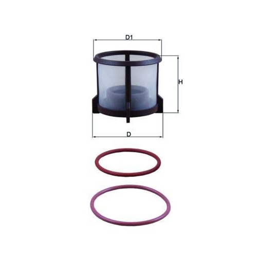 Kraftstofffilter Mahle KX 72D2 f&uuml;r Daf Man Mercedes Benz Mercedes Benz Renault
