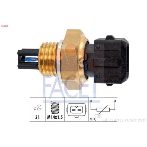 Sensor Ansauglufttemperatur Facet 10.4015 Made In Italy - Oe Equivalent f&uuml;r