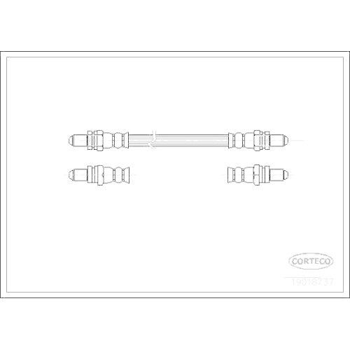 Bremsschlauch Corteco 19018737 für Ford Hinterachse