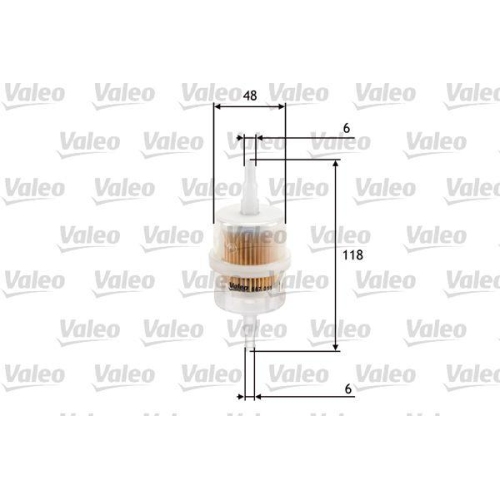 Kraftstofffilter Valeo 587011 f&uuml;r Audi Bedford Citro&euml;n Fiat Opel Peugeot Rover