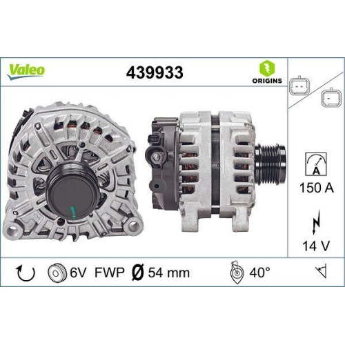 Generator Valeo 439933 Valeo Origins New Oe Technologie f&uuml;r Citro&euml;n Opel Peugeot