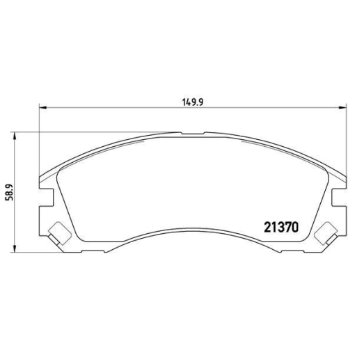 Bremsbelagsatz Scheibenbremse Brembo P61089 Prime Line f&uuml;r Citro&euml;n Mitsubishi