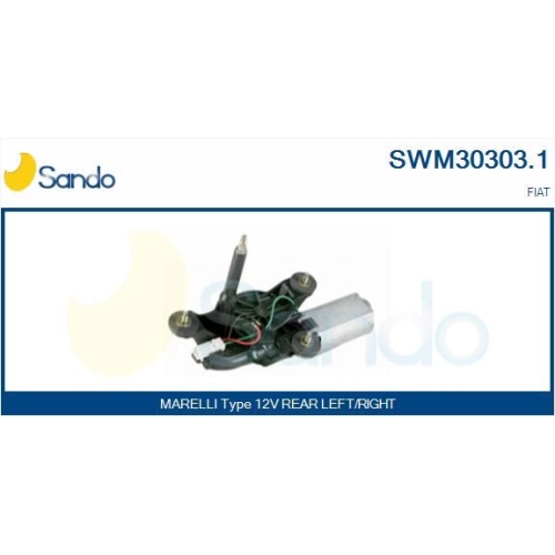 Wischermotor Sando SWM30303.1 für Fiat Hinten