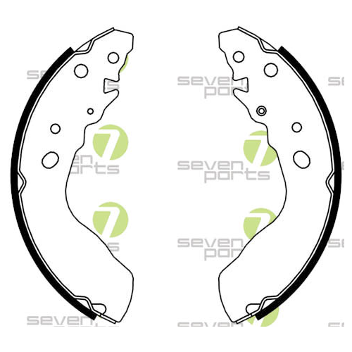 Bremsbackensatz 7 Seven Parts SVG10762 für Hinterachse