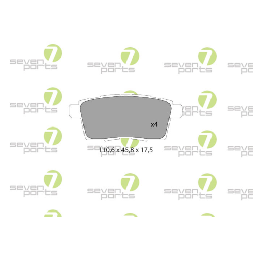 Brake Pad Set Disc Brake 7 Seven Parts SVP26000 for Mazda