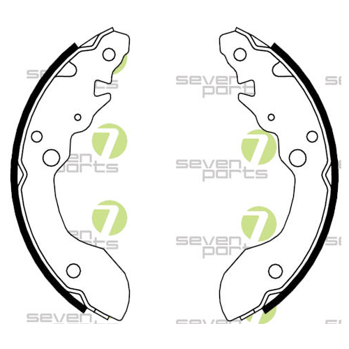 Bremsbackensatz 7 Seven Parts SVG10763 f&uuml;r Hinterachse