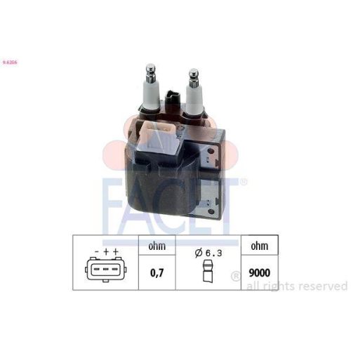 Zündspule Facet 9.6256 Made In Italy - Oe Equivalent für Renault Volvo Hitachi