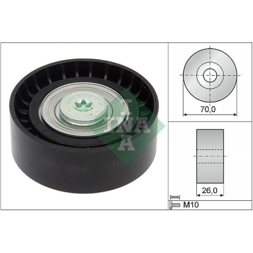 Umlenk /f&uuml;hrungsrolle Keilrippenriemen Schaeffler Ina 532 0434 10 f&uuml;r Citro&euml;n