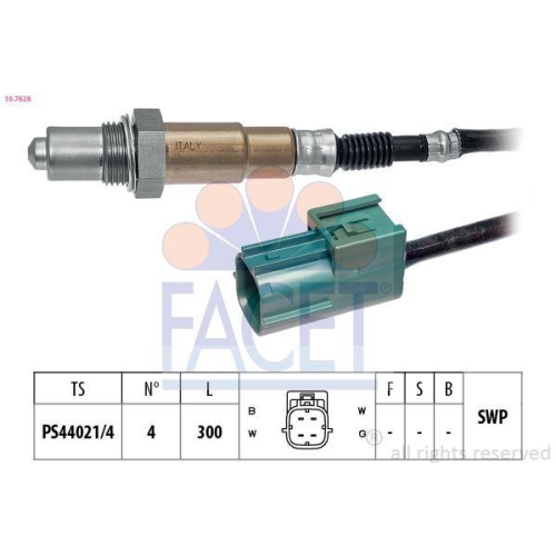 Oxygen Sensor Facet 10.7628 Made In Italy - Oe Equivalent for Nissan