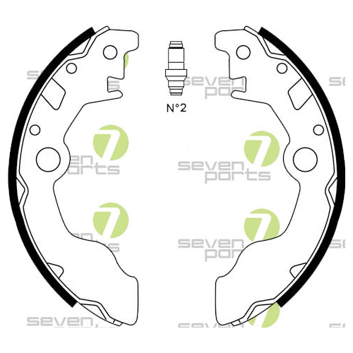Bremsbackensatz 7 Seven Parts SVG10766 f&uuml;r Hinterachse